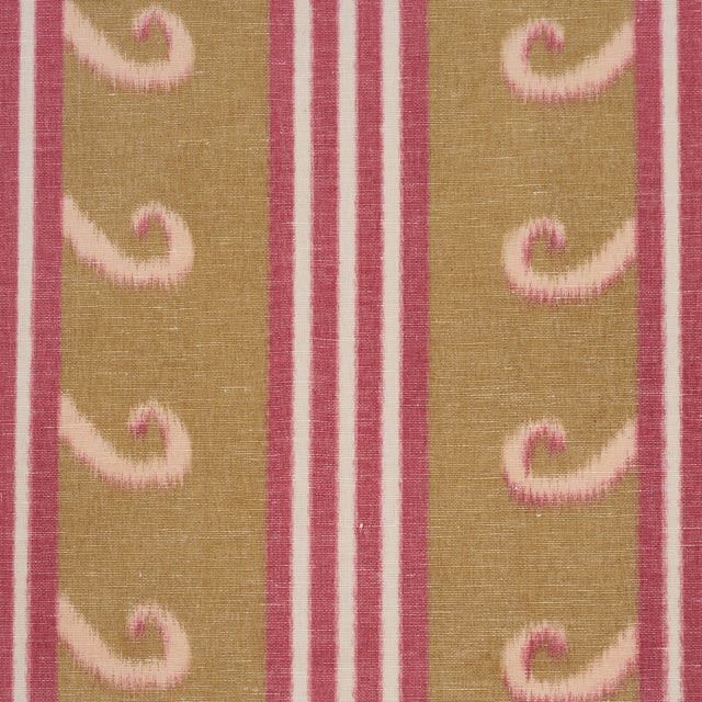 Schumacher 182631 ROMAN REVERIE in GOLD & ROSE Fabric - LAUR