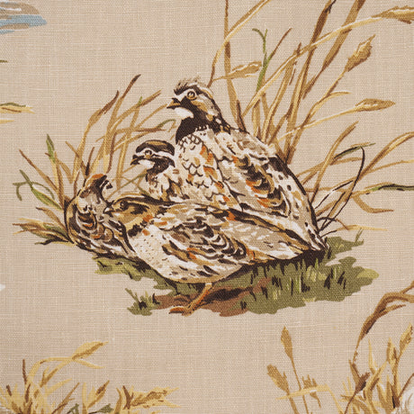 Schumacher 182660 DOG & DUCK in ALABASTER Fabric - A COUNTRY