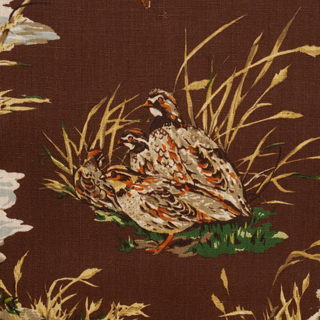 Schumacher 182661 DOG & DUCK in BROWN Fabric - A COUNTRY LIF
