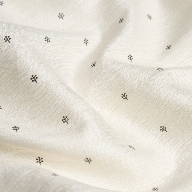 Schumacher 182681 ENGELMANN SILK HAND PRINT in BROWN Fabric 