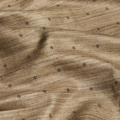 Schumacher 182682 ENGELMANN SILK HAND PRINT in OATMEAL Fabri