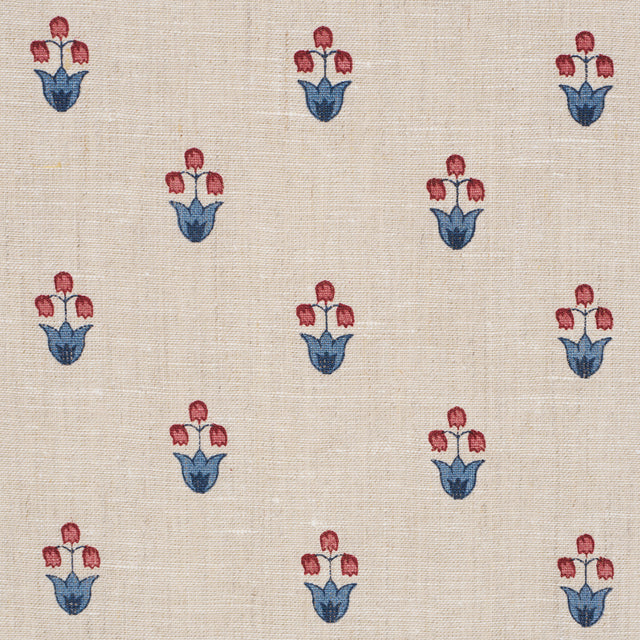 Schumacher 182720 MOIRA HAND PRINT in CERISE & INK Fabric - 