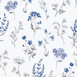 Galerie Spring Blossom BOTANICAL Blue Wallpaper 1901-1
