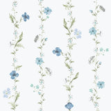 Galerie 1902-1 Blue Vertical Garden - Eade's Wallpaper