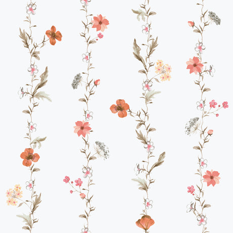 Galerie Spring Blossom Vertical Garden Red Wallpaper 1902-3