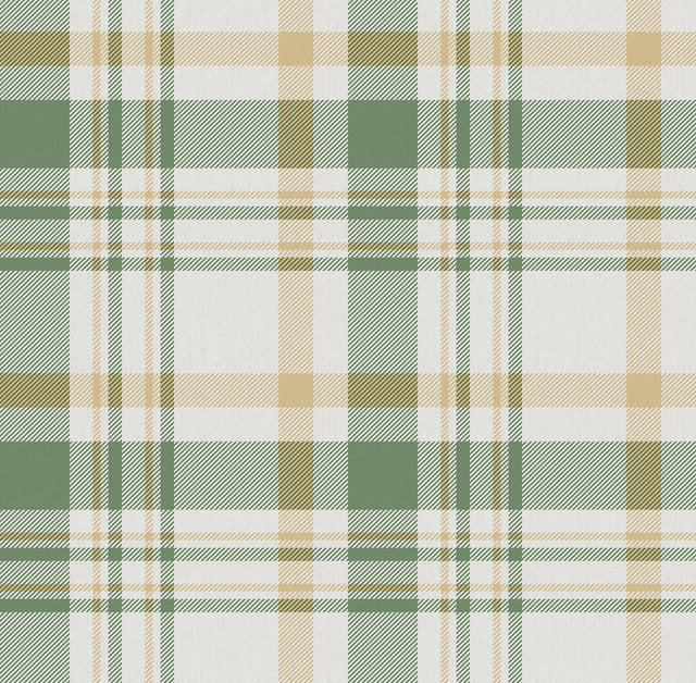 Galerie Spring Blossom Plaid Green Wallpaper 1906-5