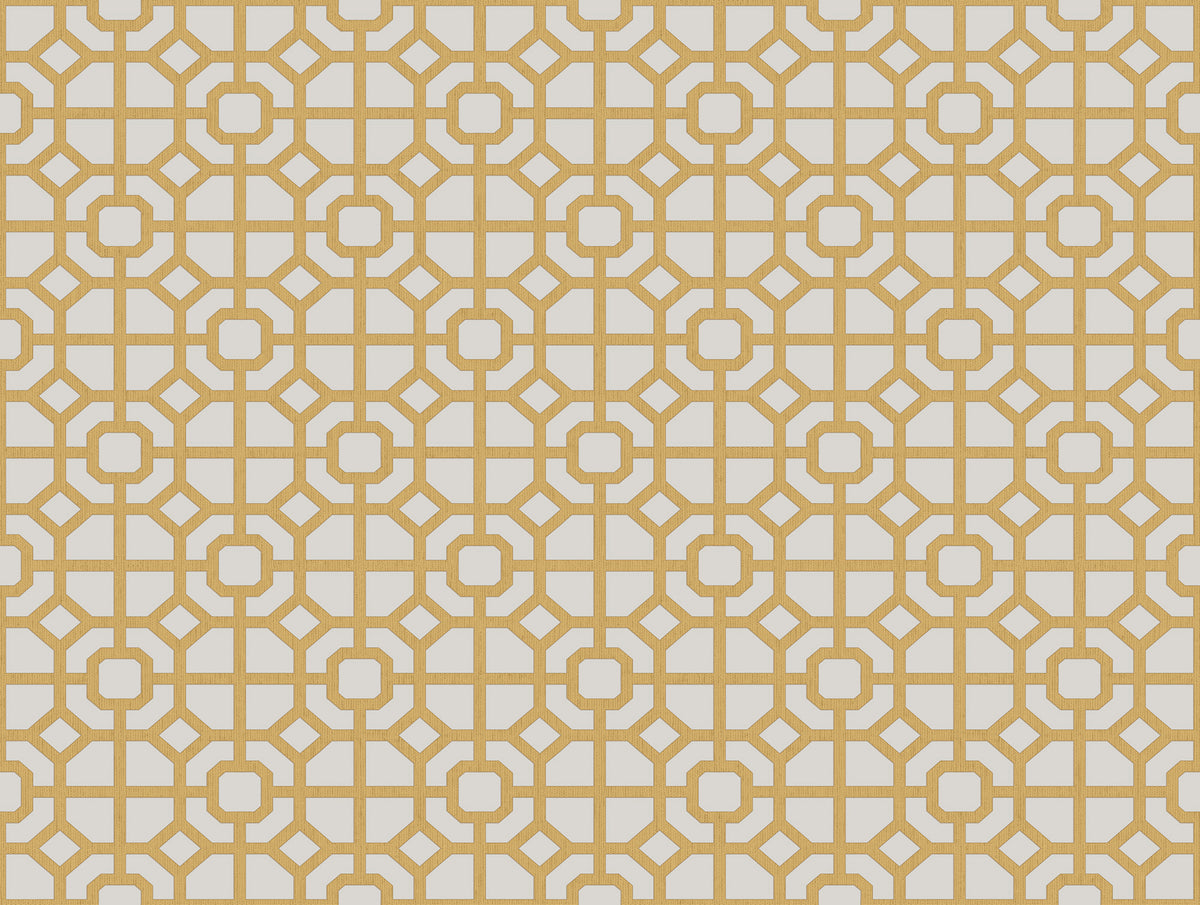 Galerie Spring Blossom Lattice Gold Wallpaper 1908-2