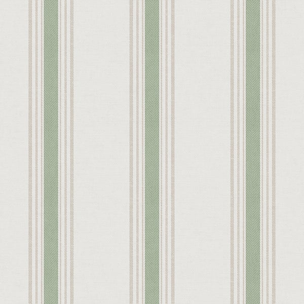 Galerie 1909-5 Green Stripes - Eade's Wallpaper