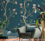 Galerie Spring Blossom Chinoiserie Blue Mural 1911-3