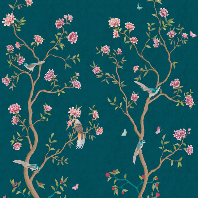 Galerie Spring Blossom Chinoiserie Blue Mural 1911-3