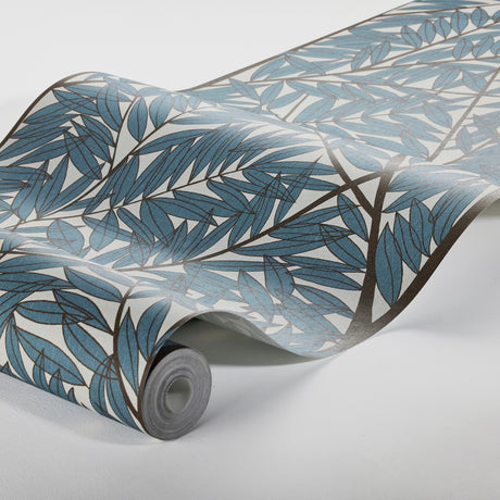 Schumacher Korgpil Mural Blue Wallpaper - Eade's Wallpaper
