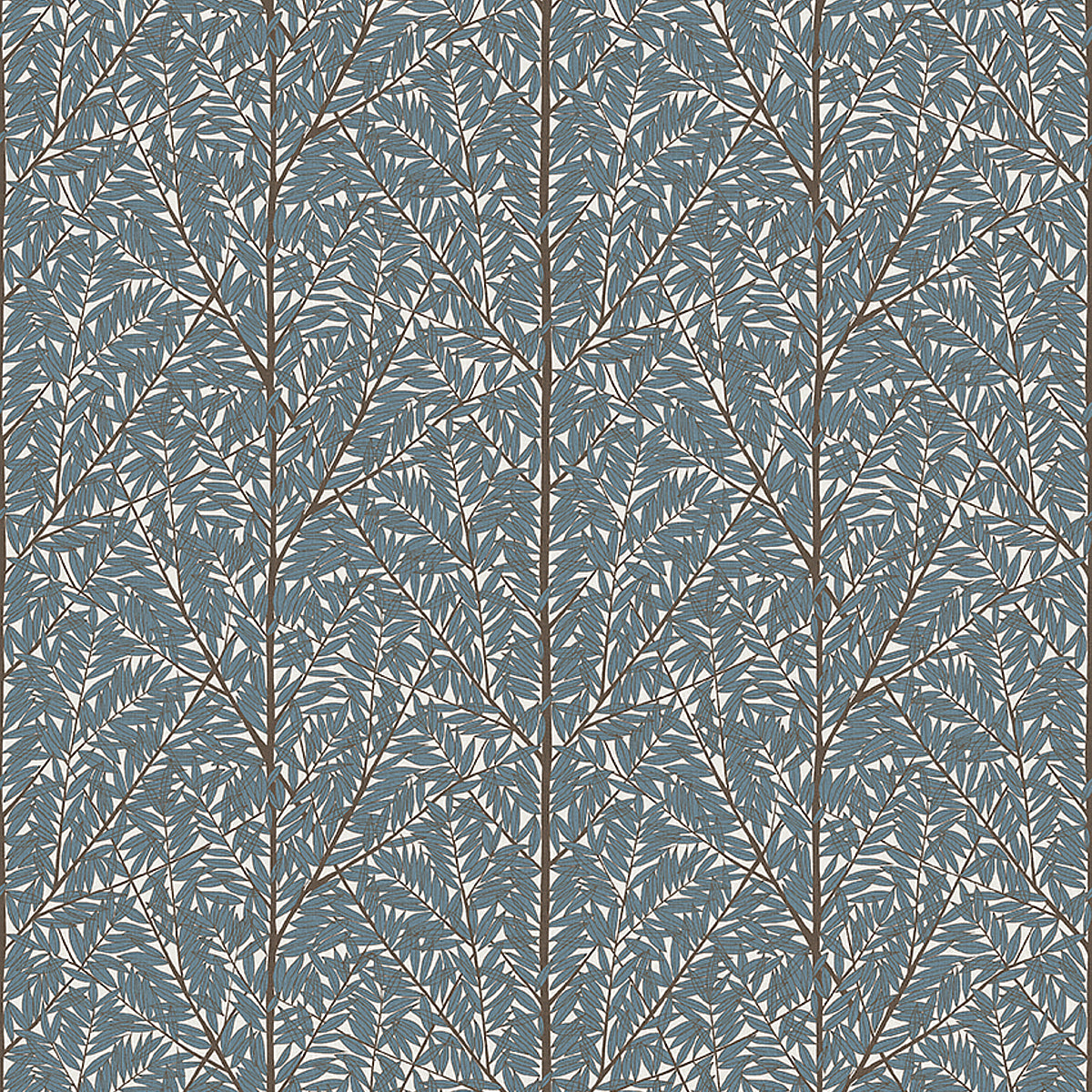 Schumacher Korgpil Mural Blue Wallpaper - Eade's Wallpaper