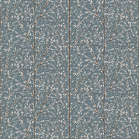 Schumacher Korgpil Mural Blue Wallpaper - Eade's Wallpaper