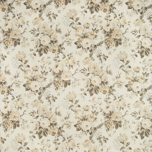 LEE JOFA 2007157.116.0 GARDEN ROSES SAND/SABLE Fabric - Eade's Wallpaper