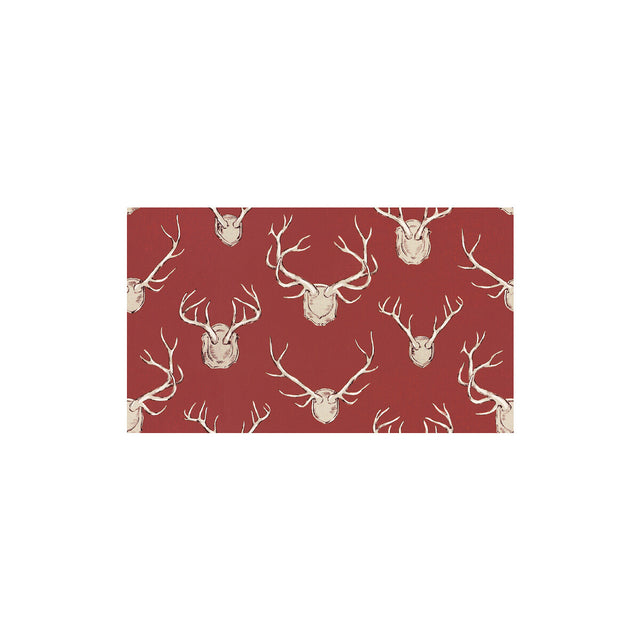 LEE JOFA 2009143.19.0 ANTLERS RED Fabric - Eade's Wallpaper