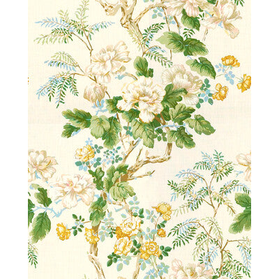 LEE JOFA 2009164.431.0 CHINESE PEONY GOLD Fabric - Eade's Wallpaper