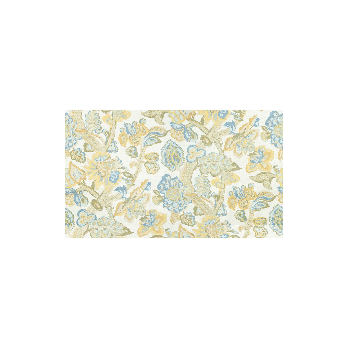 LEE JOFA 2009165.405.0 LA CINTA LEMON/BLUE Fabric - Eade's Wallpaper