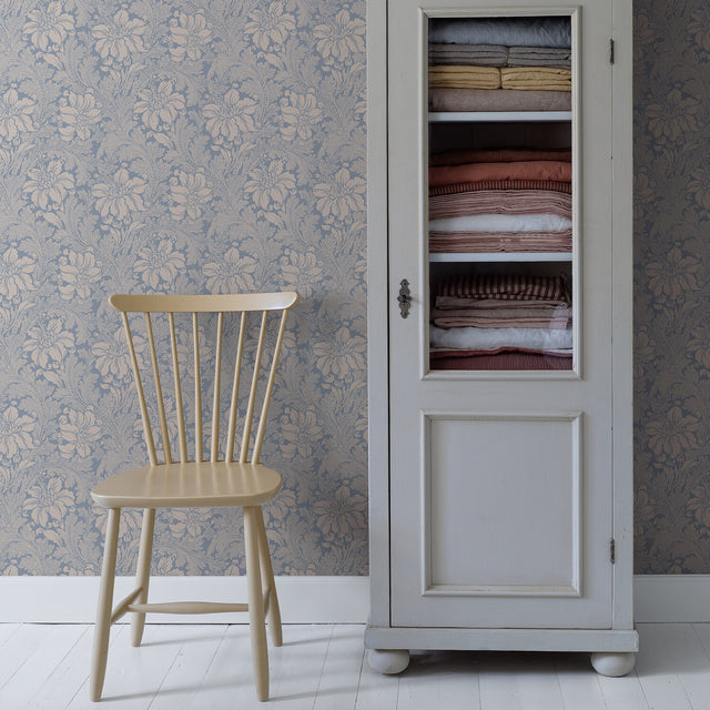 Schumacher 2010 ACANTHUS GARDEN in BLUE Wallpaper - BORÃ…STA