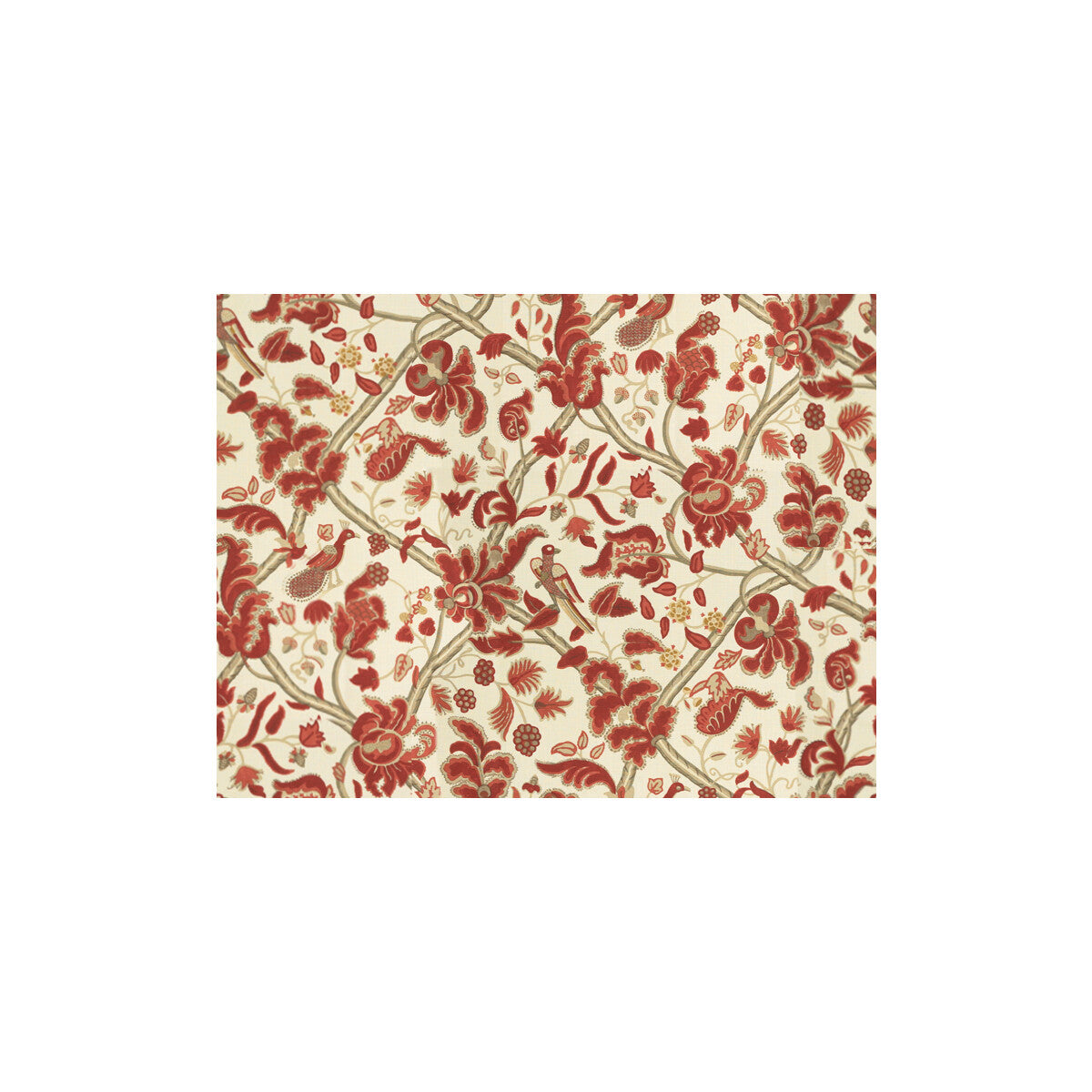 LEE JOFA 2010125.194.0 BLOOMSBURY RED/GOLD Fabric - Eade's Wallpaper