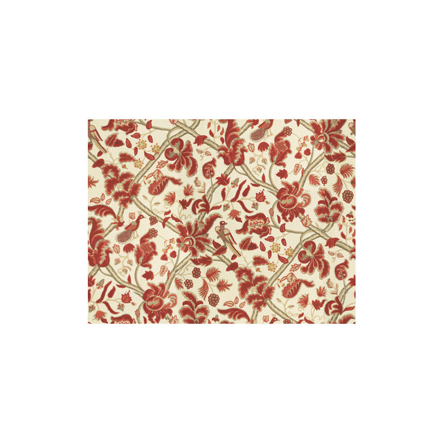 LEE JOFA 2010125.194.0 BLOOMSBURY RED/GOLD Fabric - Eade's Wallpaper