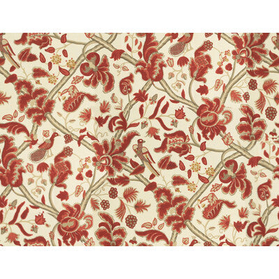 LEE JOFA 2010125.194.0 BLOOMSBURY RED/GOLD Fabric - Eade's Wallpaper