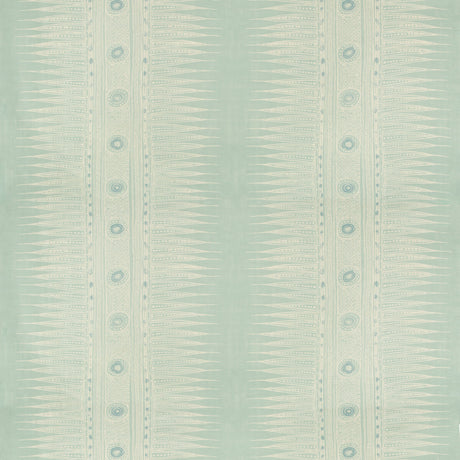 LEE JOFA 2010136.135.0 INDIAN ZAG AQUA Fabric - Eade's Wallpaper
