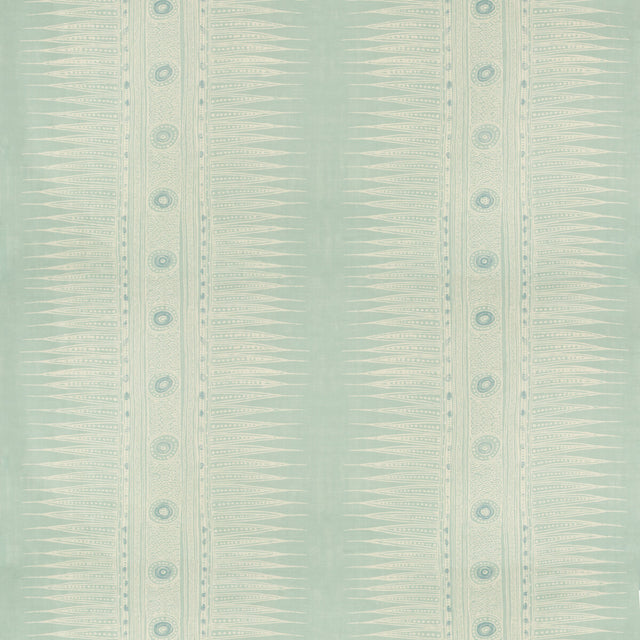 LEE JOFA 2010136.135.0 INDIAN ZAG AQUA Fabric - Eade's Wallpaper