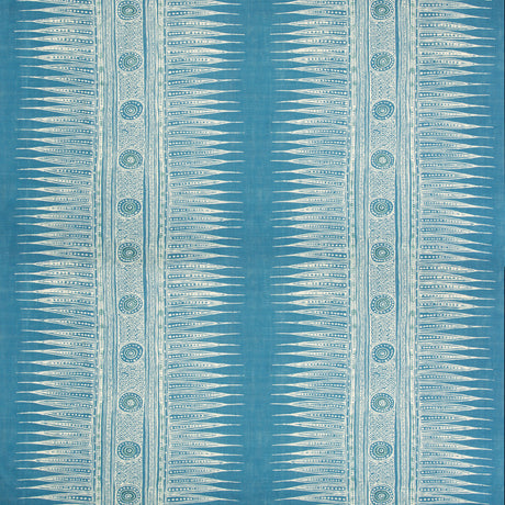 LEE JOFA 2010136.505.0 INDIAN ZAG MARINE Fabric - Eade's Wallpaper