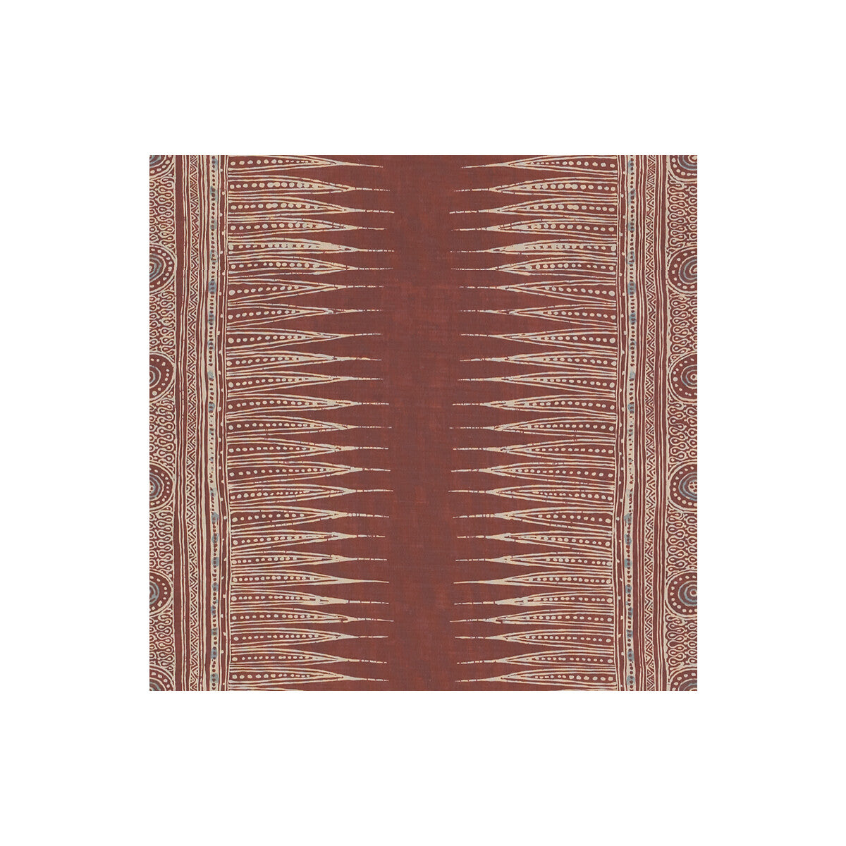 LEE JOFA 2010136.9.0 INDIAN ZAG PAPRIKA Fabric - Eade's Wallpaper