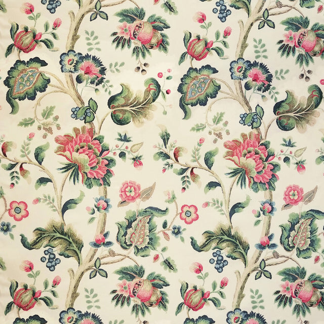 LEE JOFA 2010151.73.0 TREYES PRINT PINK/GREEN Fabric - Eade's Wallpaper