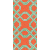 LEE JOFA 2011101.125.0 WELL CONNECTED AQUA/ORANGE Fabric - Eade's Wallpaper