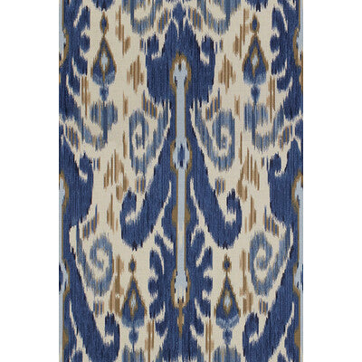 LEE JOFA 2012103.50.0 PARDAH PRINT INDIGO Fabric - Eade's Wallpaper