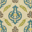 LEE JOFA 2012107.533.0 KAILAR LINEN PEACOCK/LIME Fabric - Eade's Wallpaper