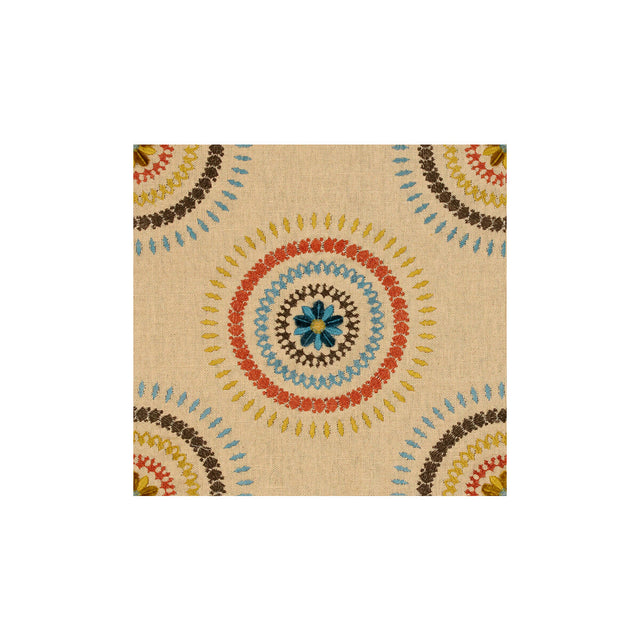 LEE JOFA 2012115.534.0 HAZEL EMBROIDERY TEAL Fabric - Eade's Wallpaper