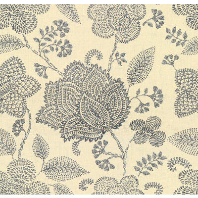 LEE JOFA 2012134.50.0 MEDINA INDIGO Fabric - Eade's Wallpaper