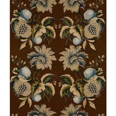 LEE JOFA 2012142.650.0 JESSUP SEPIA/INDIGO Fabric - Eade's Wallpaper
