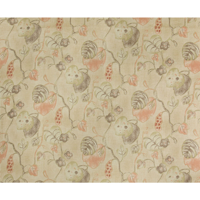 LEE JOFA 2012157.310.0 ANTIBES PRINT OLIVE/PLUM Fabric - Eade's Wallpaper