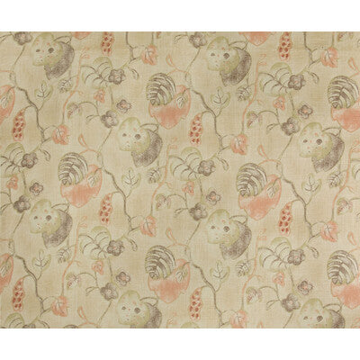 LEE JOFA 2012157.310.0 ANTIBES PRINT OLIVE/PLUM Fabric - Eade's Wallpaper