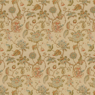 LEE JOFA 2013130.713.0 TIDEWATER BLOCK CLAY/TEAL Fabric - Eade's Wallpaper