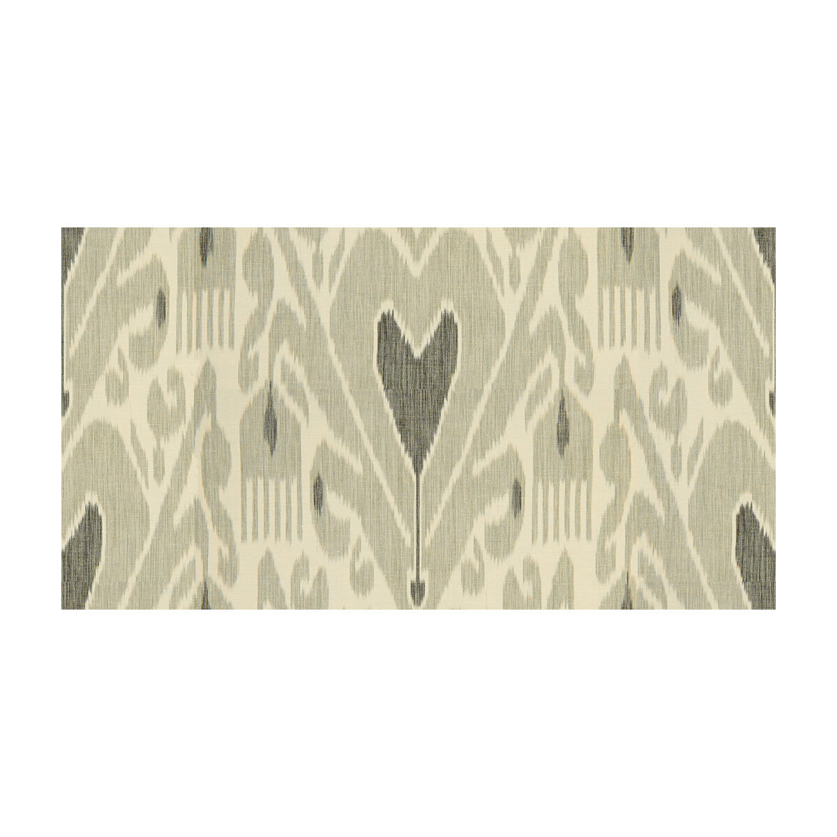 LEE JOFA 2013138.811.0 KHALAT IKAT EBONY/PEWTER Fabric - Eade's Wallpaper