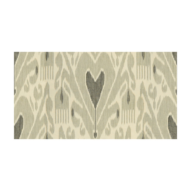 LEE JOFA 2013138.811.0 KHALAT IKAT EBONY/PEWTER Fabric - Eade's Wallpaper