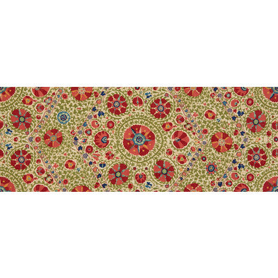 LEE JOFA 2013142.319.0 TURKISTAN RED/GREEN Fabric - Eade's Wallpaper