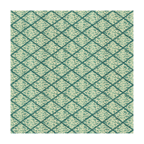 LEE JOFA 2015131.13.0 JAG TRELLIS TURQUOISE Fabric - Eade's Wallpaper