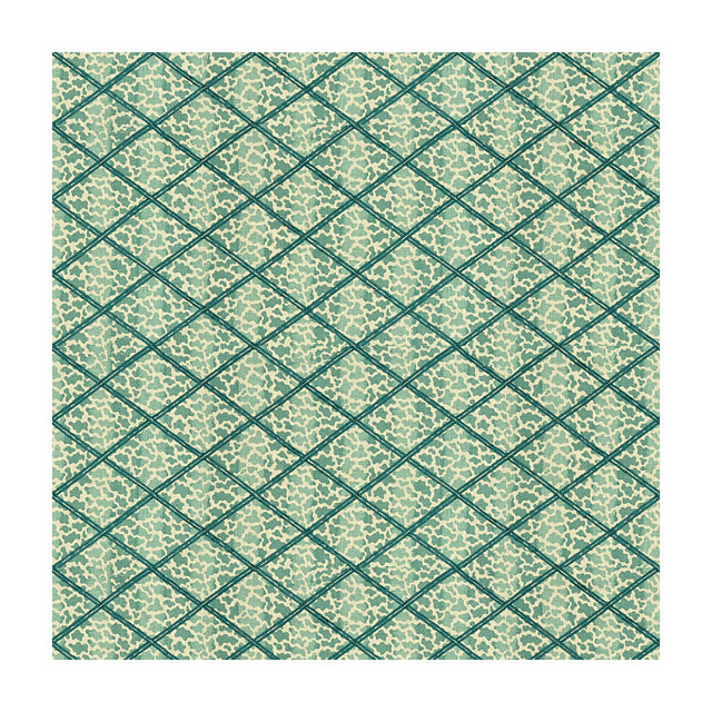 LEE JOFA 2015131.13.0 JAG TRELLIS TURQUOISE Fabric - Eade's Wallpaper