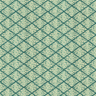 LEE JOFA 2015131.13.0 JAG TRELLIS TURQUOISE Fabric - Eade's Wallpaper