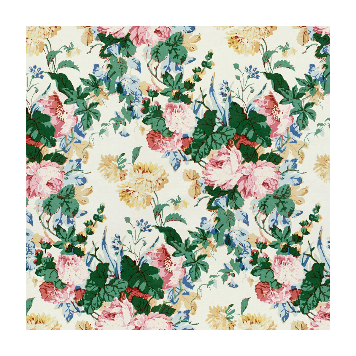 LEE JOFA 2015135.73.0 MAISIE PINK/GREEN Fabric - Eade's Wallpaper