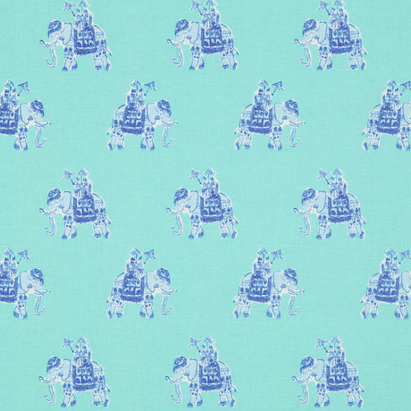 LEE JOFA 2016114.135.0 BAZAAR SHORELY BLUE Fabric - Eade's Wallpaper