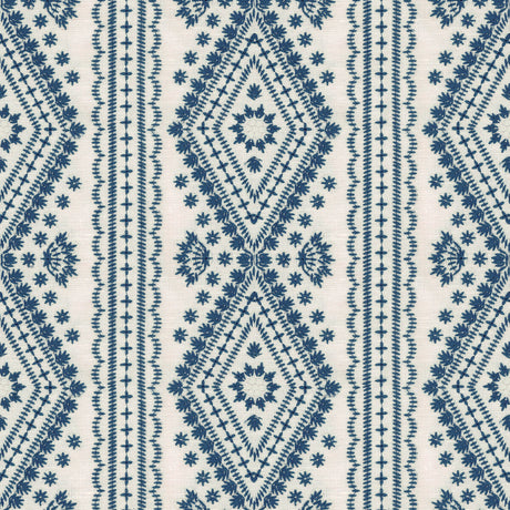 LEE JOFA 2017104.5.0 LUCKNOW BLUE Fabric - Eade's Wallpaper