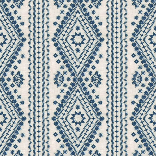 LEE JOFA 2017104.5.0 LUCKNOW BLUE Fabric - Eade's Wallpaper