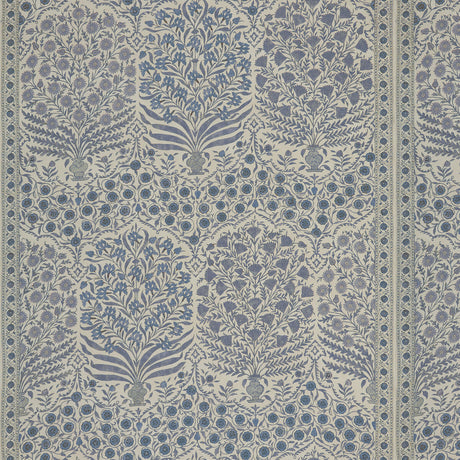 LEE JOFA 2017108.515.0 SAMEERA BLUE/INDIGO Fabric - Eade's Wallpaper